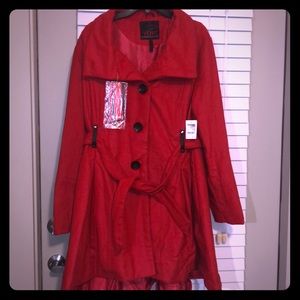 Popping Red Mary Poppins styles coat